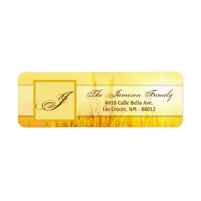 .75"x2.25" Return Address Label Sunrise Wheat Coun (Front)