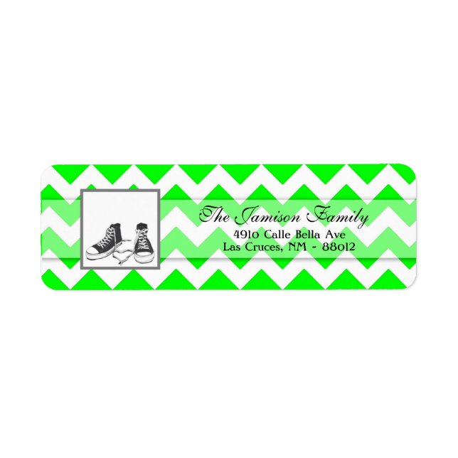.75"x2.25" Return Address Label Teenage Sneakers (Front)
