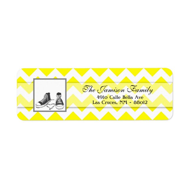 .75"x2.25" Return Address Label Teenage Sneakers (Front)