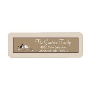 .75"x2.25" Return Address Label Wedding Birds