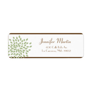 .75"x2.25" Return Address Purple and Green Floral