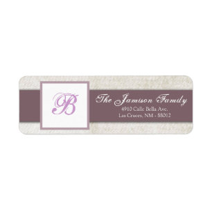 .75"x2.25" Return Address Purple Spring Floral
