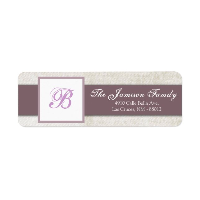 .75"x2.25" Return Address Purple Spring Floral (Front)
