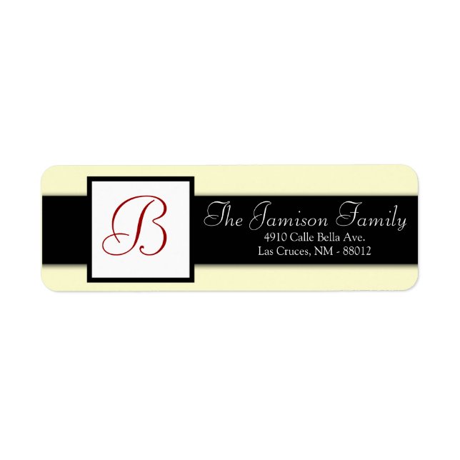 .75"x2.25" Return Address Yellow and Lady Bug (Front)