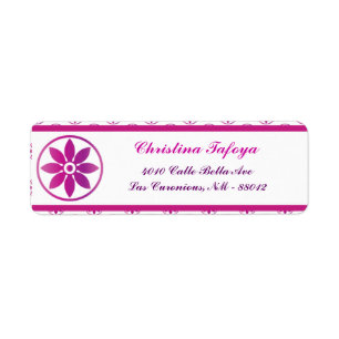 .75" x 2.25" Return Address Magenta Purple Formal