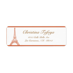 .75" x 2.25" Return Address Paris Peach