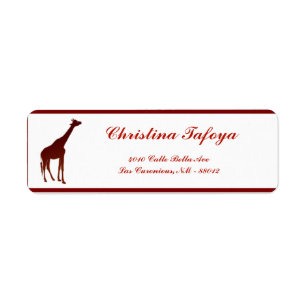 .75" x 2.25" Return Address Red Sunset in Africa
