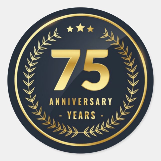 75 Year Anniversary Envelope Seal (Front)