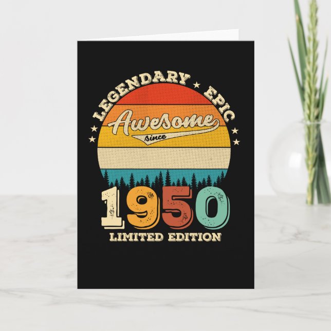 75 Year Old Bday 1950 Awesome 75th Birthday Gift Card (Front)