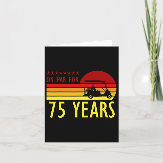 75 Year Old Birthday Golf Turing Golfing 75th B-da Card (Front)