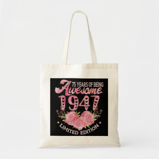 75 Year Old Pink Vintage 1947 bday gift 75th Birth Tote Bag