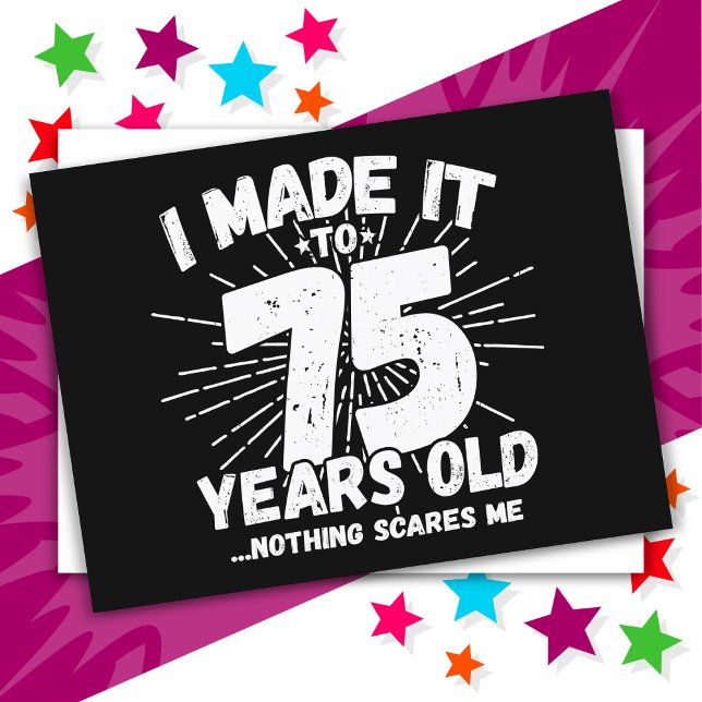 75 Year Old Sarcastic Meme Funny 75th Birthday Postcard (Creator Uploaded)