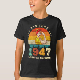 75 Year Old Women Bday 1947 Vintage 75th Birthday T-Shirt