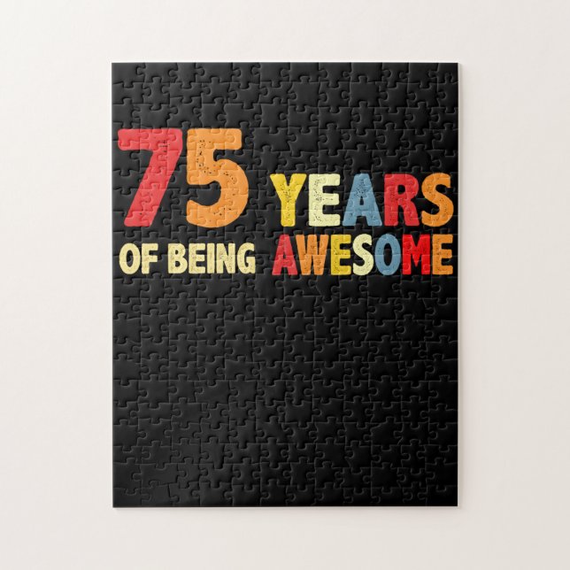 75 Years Of Being Awesome Gifts 75 Years Old Jigsaw Puzzle (Vertical)