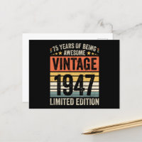 75 Years Of Being Awesome Vintage 1947