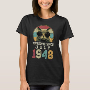 75 Years Old Awesome Since July 1948 75th Birthday T-Shirt