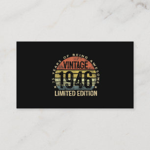 75 Years Old Gifts Vintage 1946 Birthday Business Card