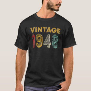 75 Years Old   Retro Vintage 1948 75th Birthday T-Shirt