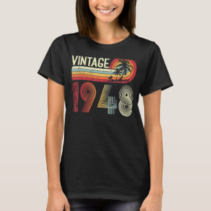 75 Yrs Old Men Women Vintage 1948 Retro 75th Birth T-Shirt