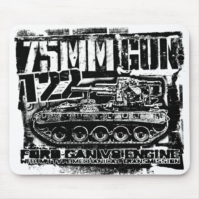 75mm gun T22 Mouse Pad Mousepad (Front)