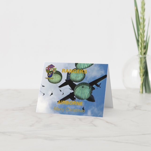 75th airborne rangers  iraq vets veterans christma holiday card (Front)