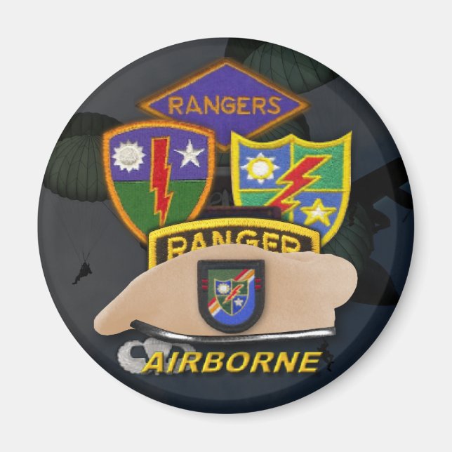 75th airborne rangers patch veterans ww2 magnet (Front)