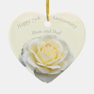 75th Anniversary Editable Ceramic Tree Decoration