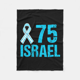 75th Anniversary Independence Day Yom Ha’atzma’ut Fleece Blanket