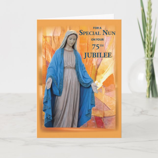 75th Anniversary Jubilee for Catholic Nun, Mary Card (Front)