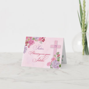 75th Anniversary of Religious Life Catholic Nun Card