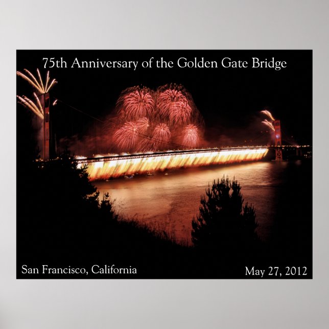 75th Anniversary of the Golden Gate Bridge Poster (Front)