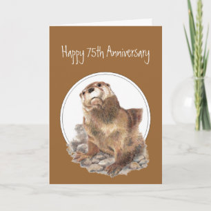 75th Anniversary Otter Be Proud, Congrats Card