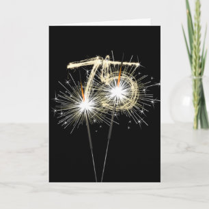 75th Anniversary Sparklers on Black Card