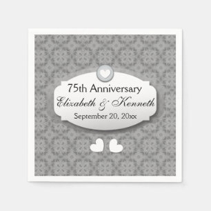 75th Anniversary Wedding Anniversary Diamond Z04 Napkin