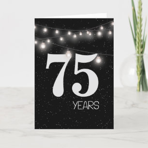75th Anniversary with Lights and Stars   Card