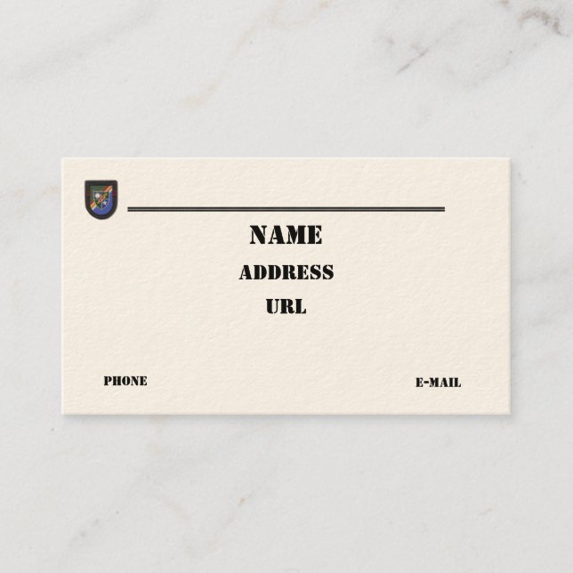 75th Army Rangers airborne  vets patch business Ca Card (Front)