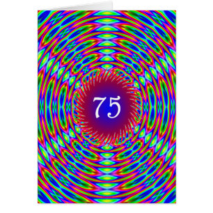 75th Birthday Abstract Trippy Swirls