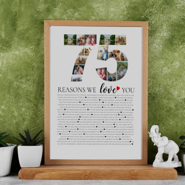 75th birthday all the reasons why we love you  poster (Creator Uploaded)