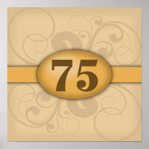 75th Birthday / Anniversary Party Poster