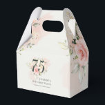 75th Birthday Any Age Pink Floral Greenery Floral Favour Box<br><div class="desc">Pink Rose Floral Bunch Any Age Birthday Party favour box. Rustic floral greenery and pink rose foliage. The template that can be easily edited and the text replaced with your own details by clicking the "Personalise" button. For further customisation, please click the "Customise Further" link and use our design tool...</div>