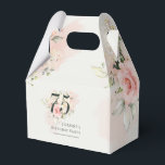 75th Birthday Any Age Pink Floral Greenery Floral Favour Box<br><div class="desc">Pink Rose Floral Bunch Any Age Birthday Party favour box. Rustic floral greenery and pink rose foliage. The template that can be easily edited and the text replaced with your own details by clicking the "Personalise" button. For further customisation, please click the "Customise Further" link and use our design tool...</div>