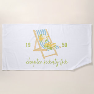 75th Birthday Beach Towel, 75th Birthday Gift Towel