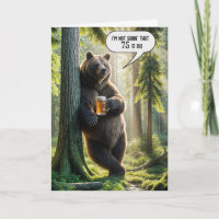 75th Birthday Bear With Beer Mug