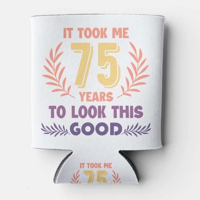 75th Birthday Can Cooler (Front)