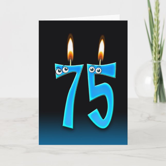 75th Birthday Candles Card (Front)