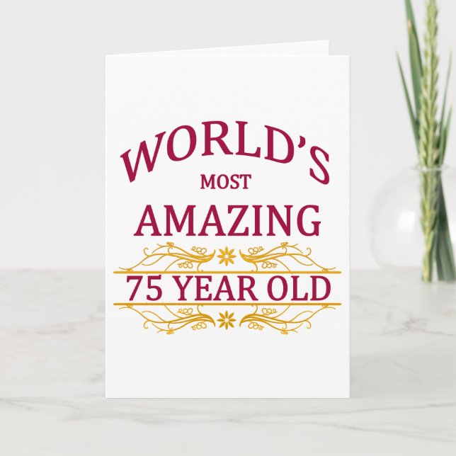 75th. Birthday Card (Front)