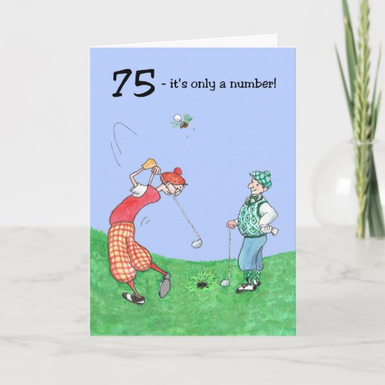 75th Birthday Card for a Golfer | Zazzle.co.uk