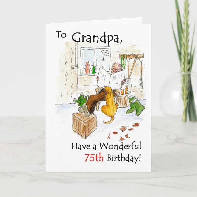 75th Birthday Card for a Grandfather (Front)