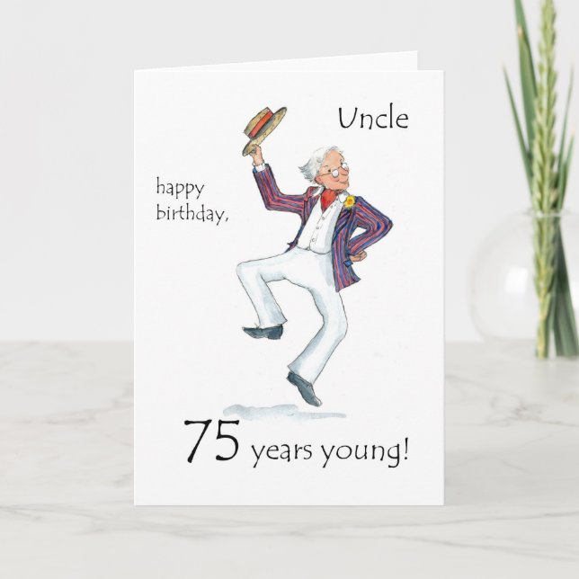 75th Birthday Card for an Uncle (Front)