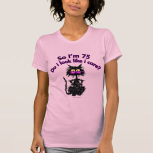 75th Birthday Cat Gifts T-Shirt